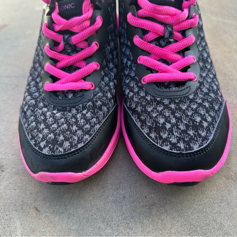 Vionic Python Black Pink Lace Up Comfort Athletic Sneakers Size 8 - Picture 4 of 8